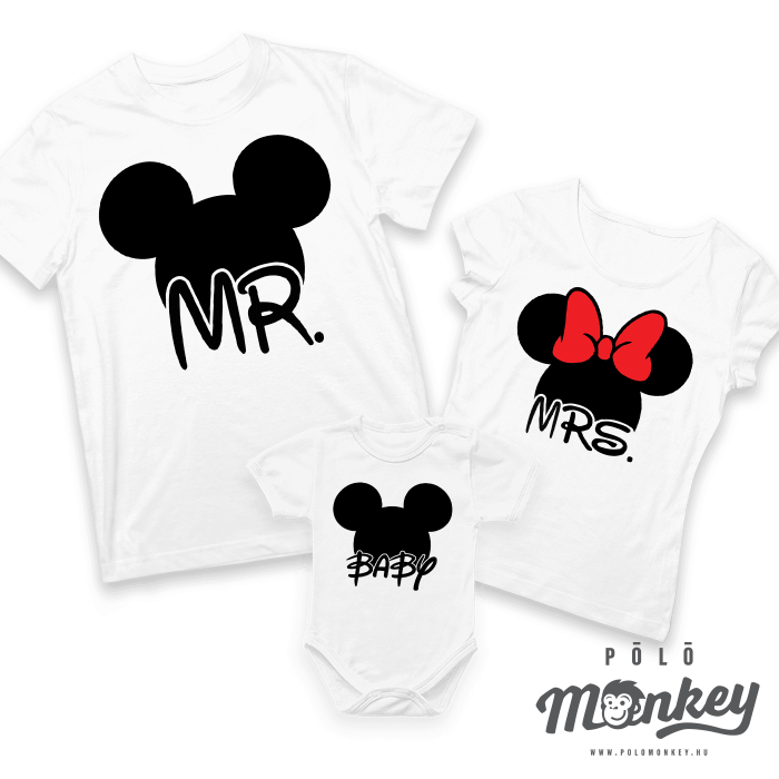 Mr Mickey Mrs Minnie and Baby egér - családi szett